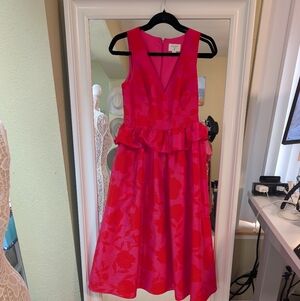 Kate Spade Pink Dress with Floral Pattern Size 2